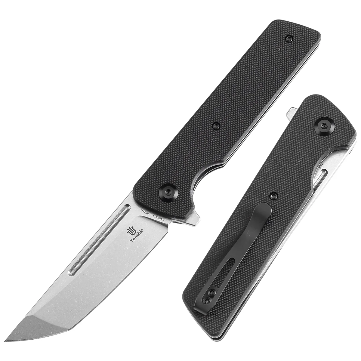 Tenable Anomaly 3.14" Stonewashed Nitro-V Black G10 T2038T1