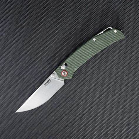 SRM Asika - 3.46" Brushed Blade - Green Micarta Handle - 411L-MG