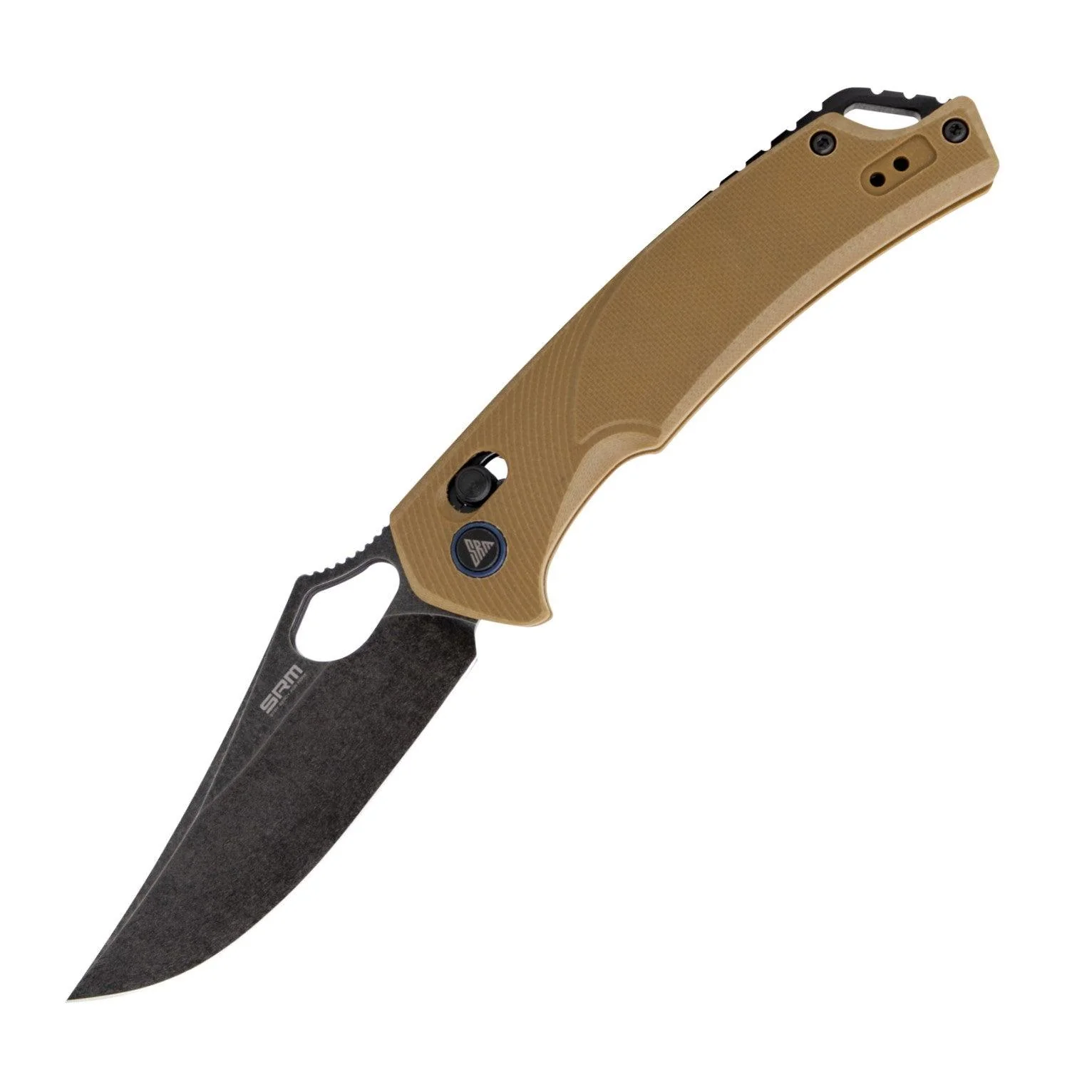 SRM Retriever - 3.54" Black Stonewash Blade - Tan G10 Handle - 9202-GW
