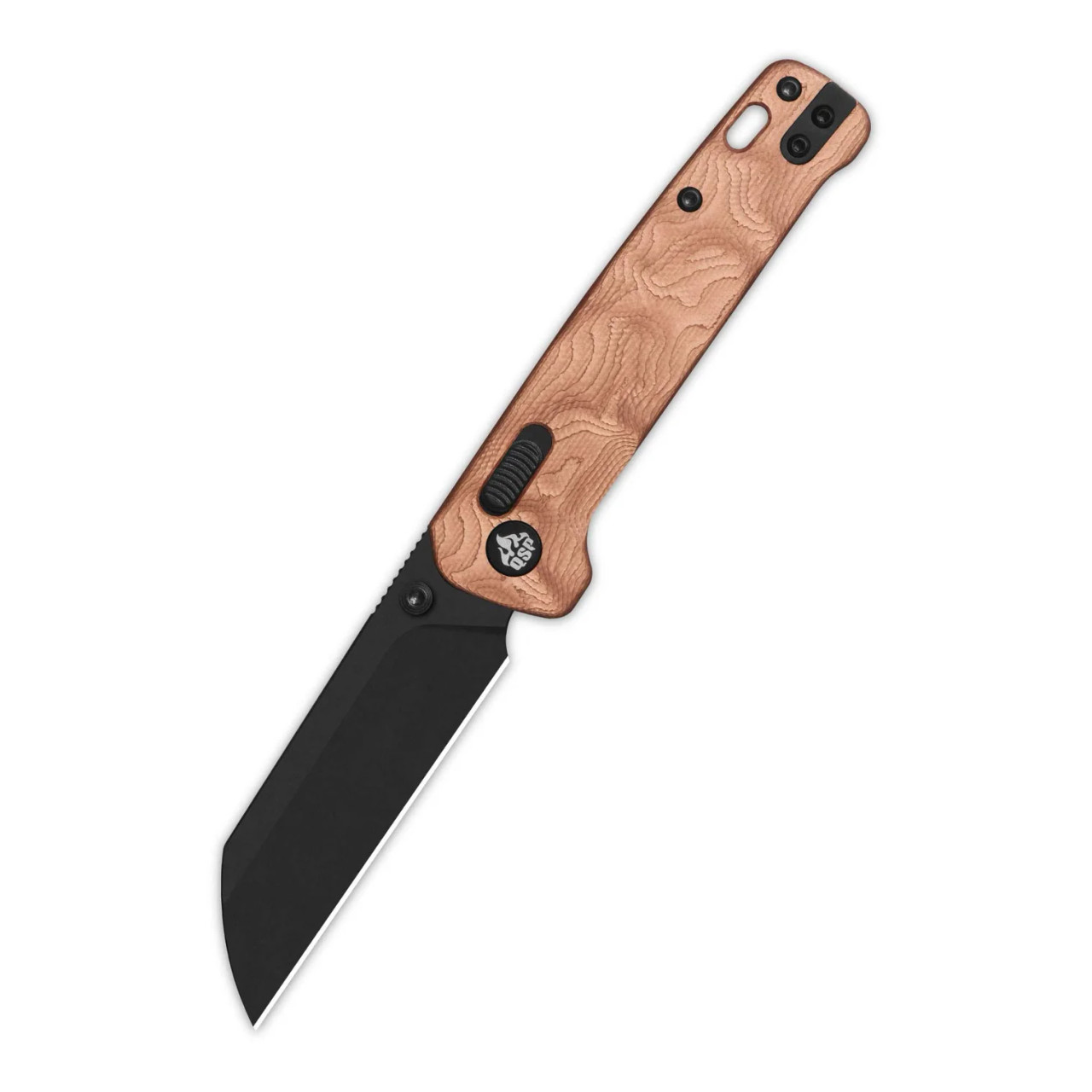 QSP Penguin Glyde Lock Pocket Knife 14C28N Blade G10 with Copper Foil Handle- SQ130GL-F2
