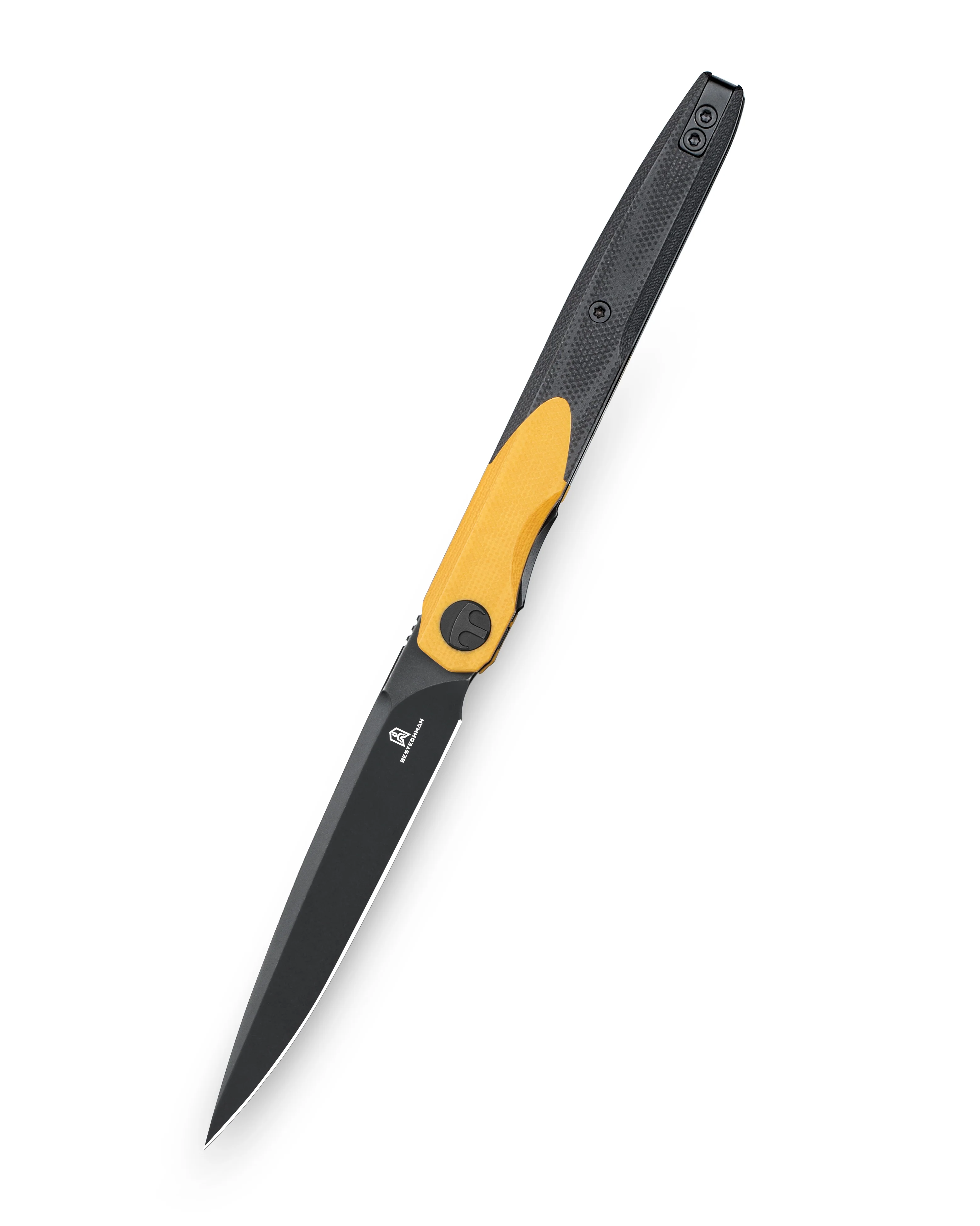 BESTECHMAN LANZA BMK14F: 3.45" 14C28N Steel Blade, G10 Scales, Liner Lock, Front Flipper