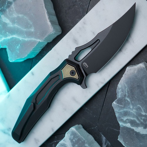 Arcane Design “The Crypt” – Black PVD Titanium Handle, Zircuti Accents
