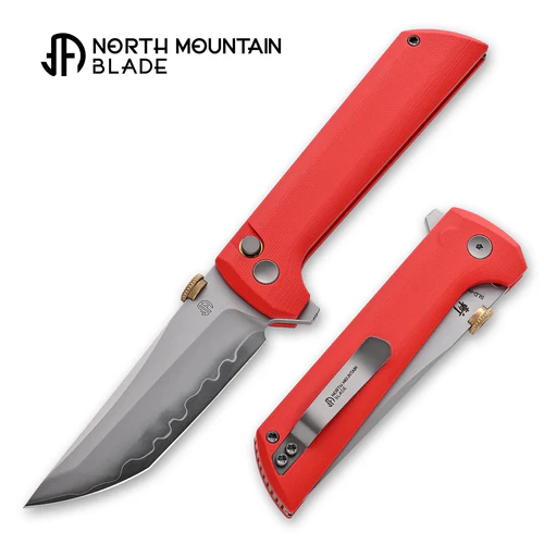 North Mountain Blade Chop 2 – Red G10 / SLD-Magic – Button Lock
